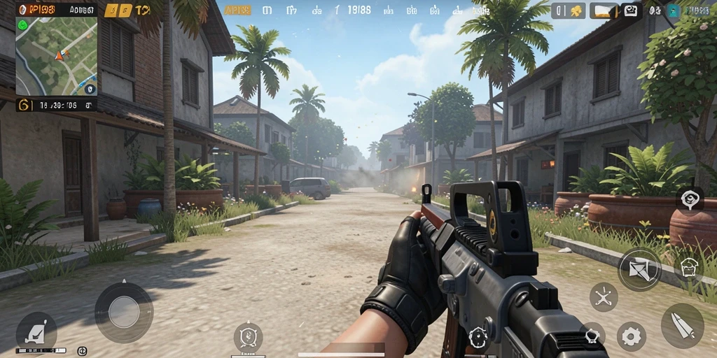 Tampilan gameplay seru API88 dalam pertempuran TPS intens.