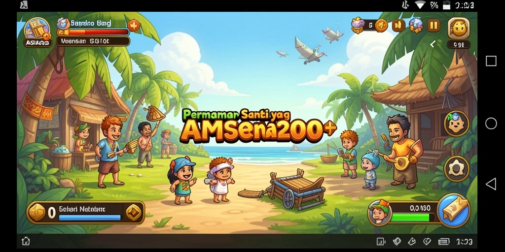 Tampilan gameplay menyenangkan dan penuh warna dari ASIA200.