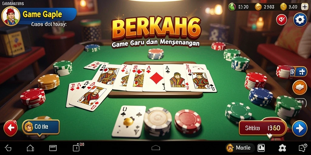 Tampilan gameplay seru dalam permainan Gaple.