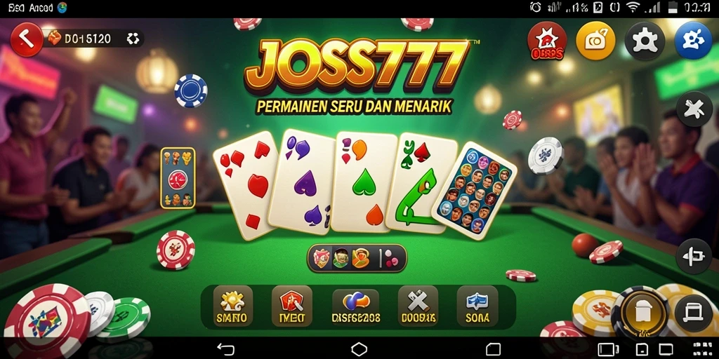 Screenshot gameplay JOSS777 menampilkan aksi seru dalam permainan Domino.