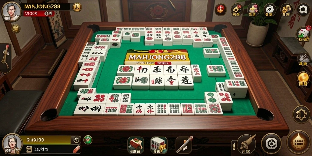 Tampilan gameplay seru dari MAHJONG288 yang menarik dan interaktif.