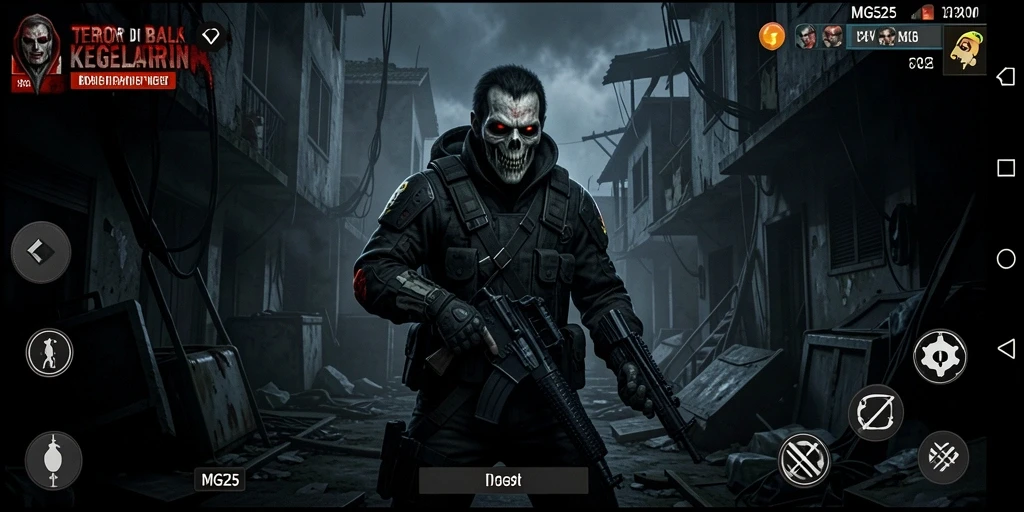 Tampilan menarik dari gameplay MG525 di dunia kegelapan.