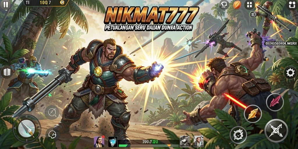 Tampilan aksi seru dalam NIKMAT777 yang memukau.