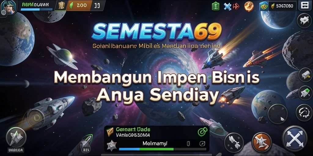 Screenshot utama SEMESTA69 menampilkan aksi membangun bisnis Tycoon yang seru.
